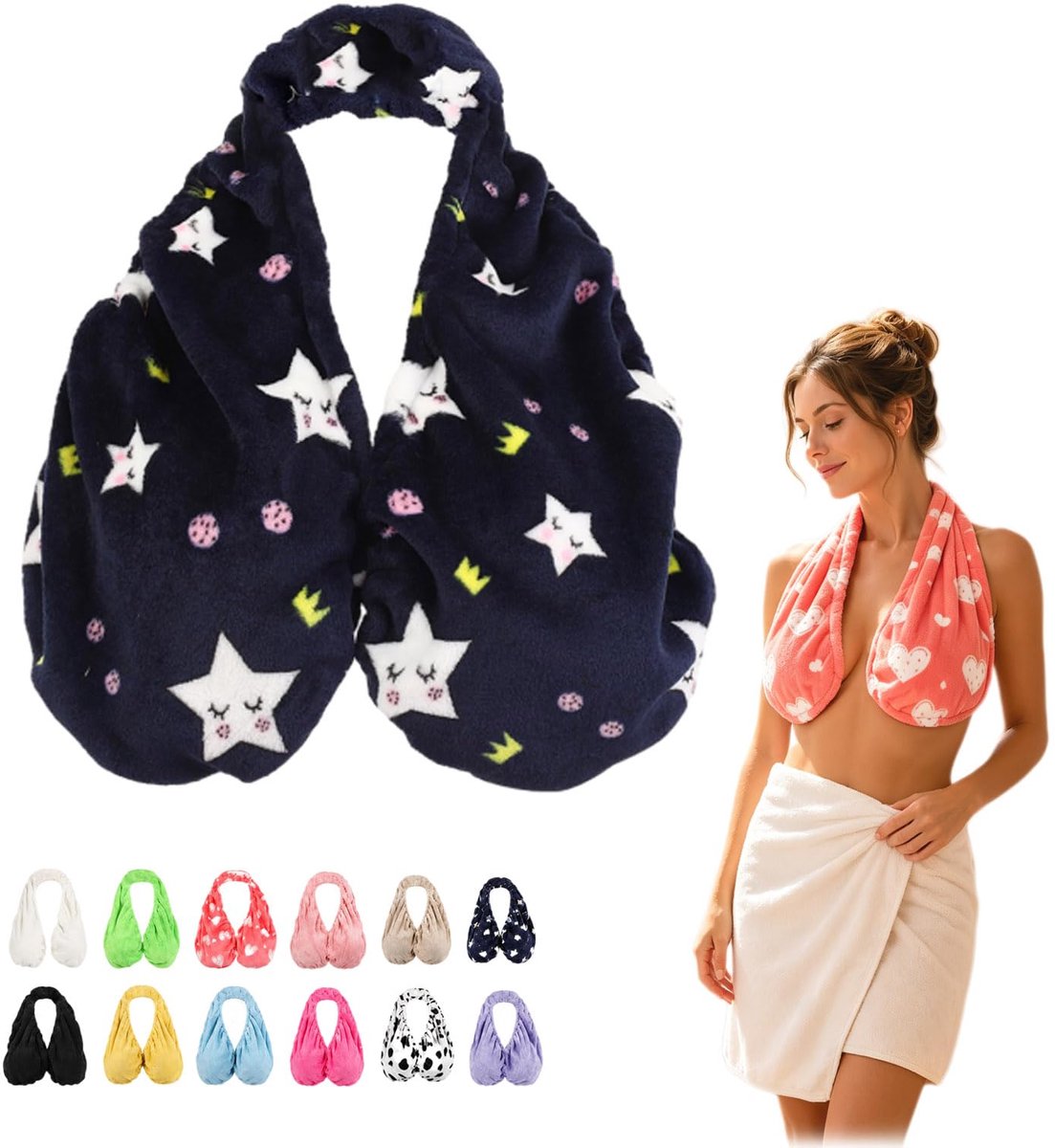 Ryoudavell - Handdoek BH voor dames - 96 cm - Zacht - Hoge Absorptie - handdoeken - Sneldrogend - draagbare handdoek beha - strandlaken - geschikt voor borstvoeding, zwangerschap en sport - effectieve absorptie van underboob zweet