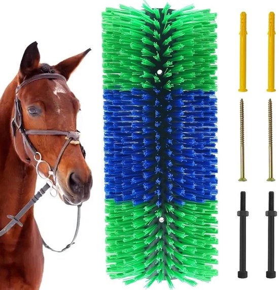 Veekrabborstel - Paardenkrabborstel - Reinigingsborstel - Massageborstel - Jeuk Bij Dieren Verlichten - Houd Dieren Schoon - Blauwgroen Veekrabborstel - Paardenkrabborstel - Reinigingsborstel - Massageborstel - Jeuk Bij Dieren Verlichten - Houd Dieren Schoon - Blauwgroen