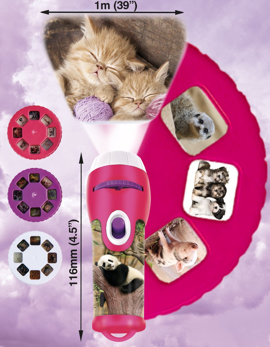 Brainstorm Toys - Cute & Cuddly Projector - zaklamp schattig en knuffelig – foto 3