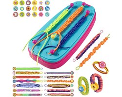 Vriendschapsbandjes maken - Vriendschapsbandjes Maken Set - voor Meisjes - Educatieve DIY Sieraden Maken Kit - Creatief Speelgoed - met Weefgetouw Stickers en Kralen - Handgemaakte Armbanden Vlechten - Knutselset Kind 6-12 Jaar - Multi