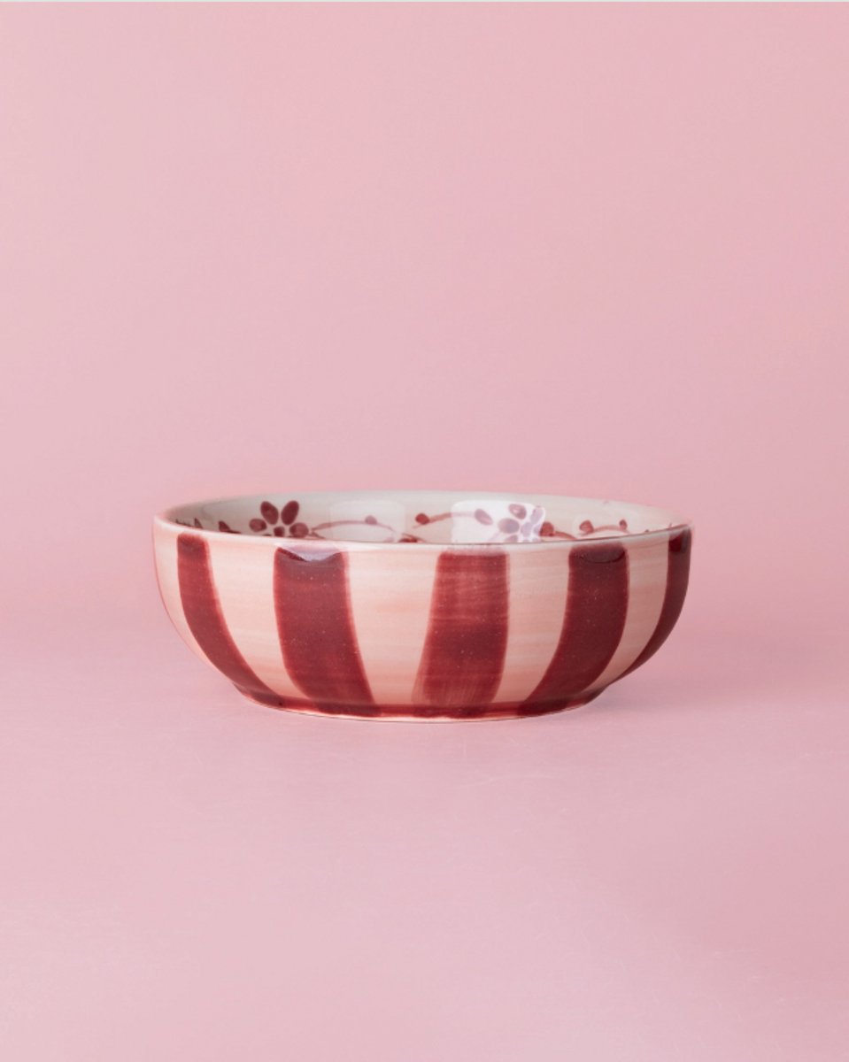 Rasp Bord Medium Sakura - Roze - Bloem - Streep - Rasp Schaaltje - Knoflook Rasp - Gember Rasp - Kookliefhebber - Handmade - Keramisch - Raspen - Schaven - Vegan - Vintage Raspbordje - Knoflookrasp - Knoflook Rasp Bordje