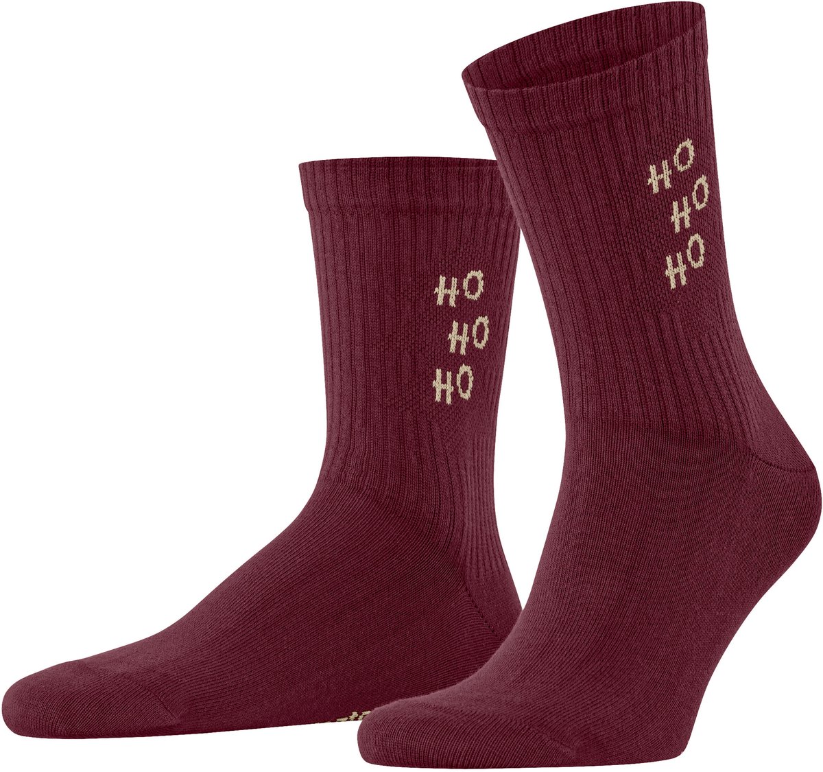 Burlington X-Mas Rib gedessineerd katoen sokken heren rood - maat 40-46
