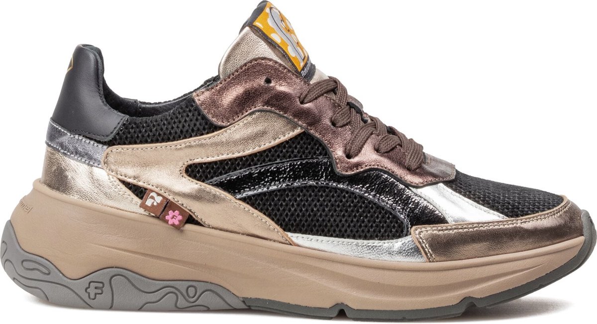 Floris Van Bommel Sfw-10141 Holli Sneakers - Leer - Dames - Bronskleurig - Maat 41,5