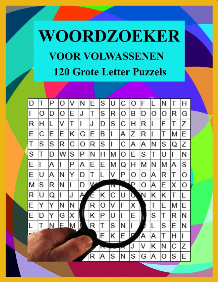 Woordzoeker voor volwassenen - 120 grote letter puzzels - uitdagend en leerzaam - perfect voor ontspanning - ShopVlot