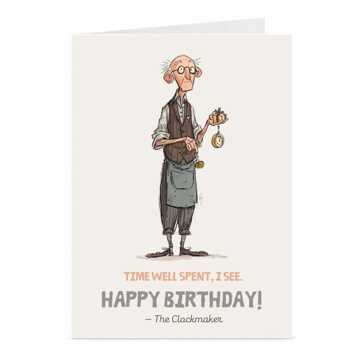 Klokkenmaker - Verjaardagskaart - JustTheCardGuy - A6 met envelop