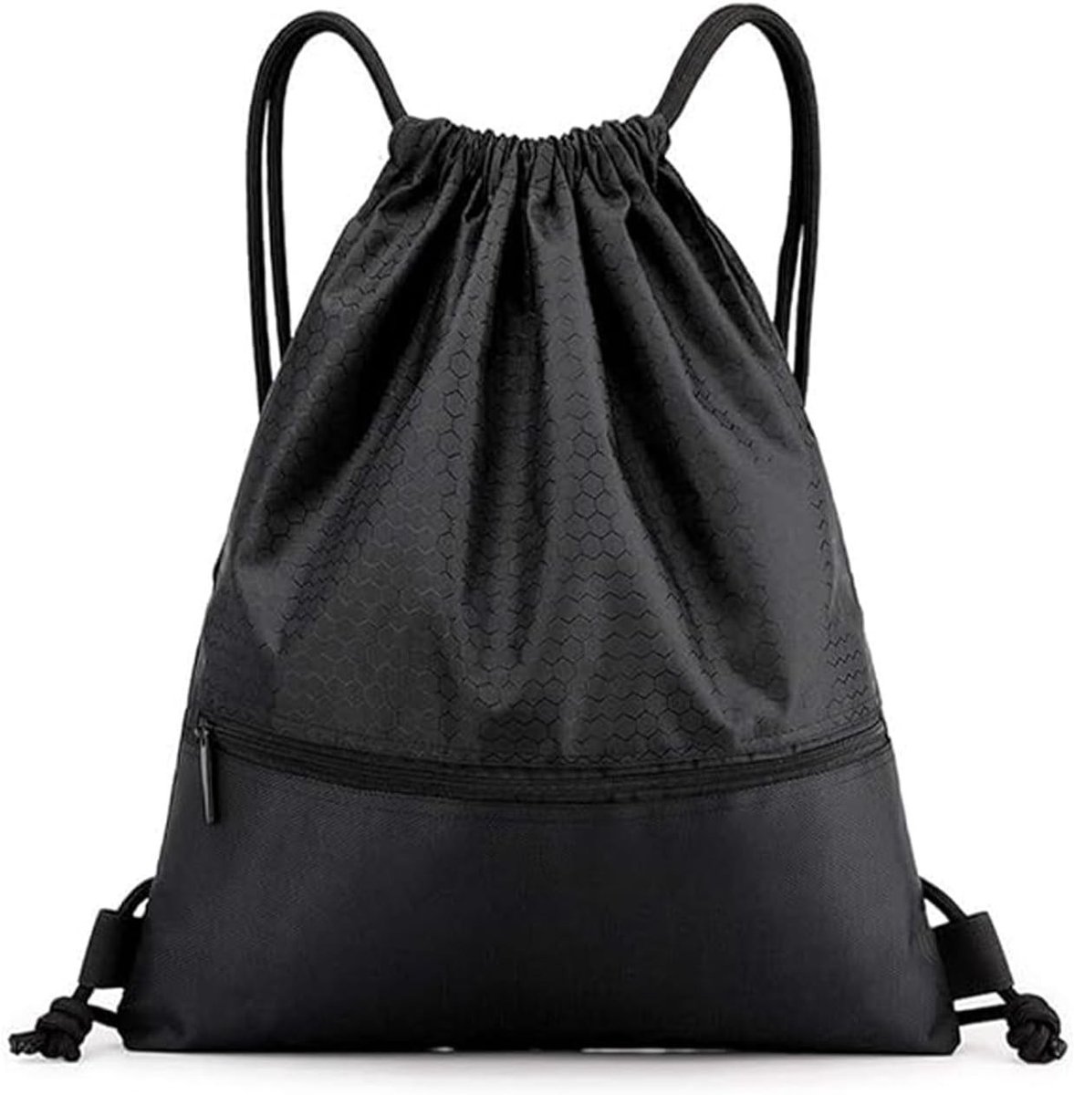 Sporttas met Trekkoord - Zwart - 43 x 34 cm - Oxford Materiaal - Voor Sport, Reizen en School