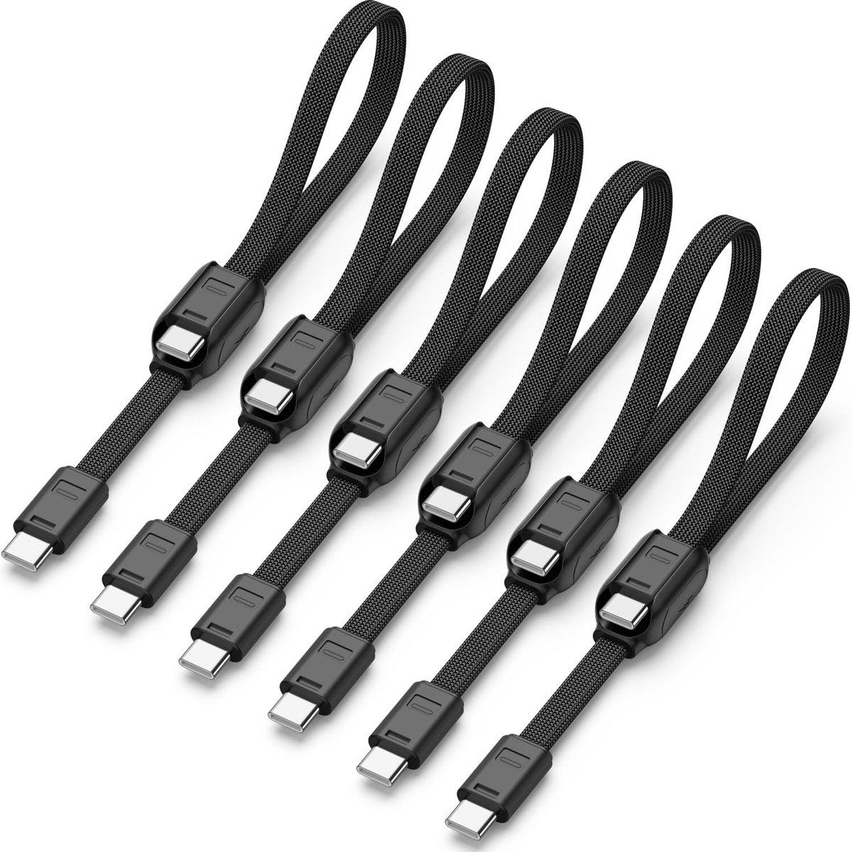 USB C naar USB C kabel 6 stuks - 240 W - korte lengte - ideaal voor snel opladen - ShopVlot