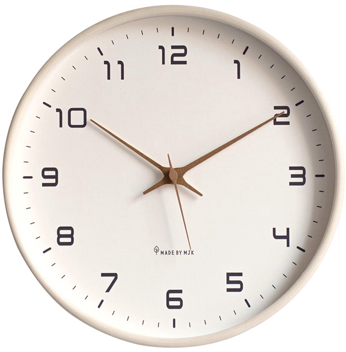 Wandklok Moderne Stilte - Ronde Houten Klok - Batterij Aangedreven - Perfect voor Slaapkamer - ShopVlot