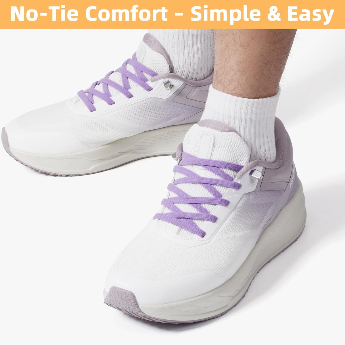 Stepace 2 paar elastische veters zonder strikken, 6 mm platte elastieken met capsulesluiting, snelvetersysteem voor - ShopVlot