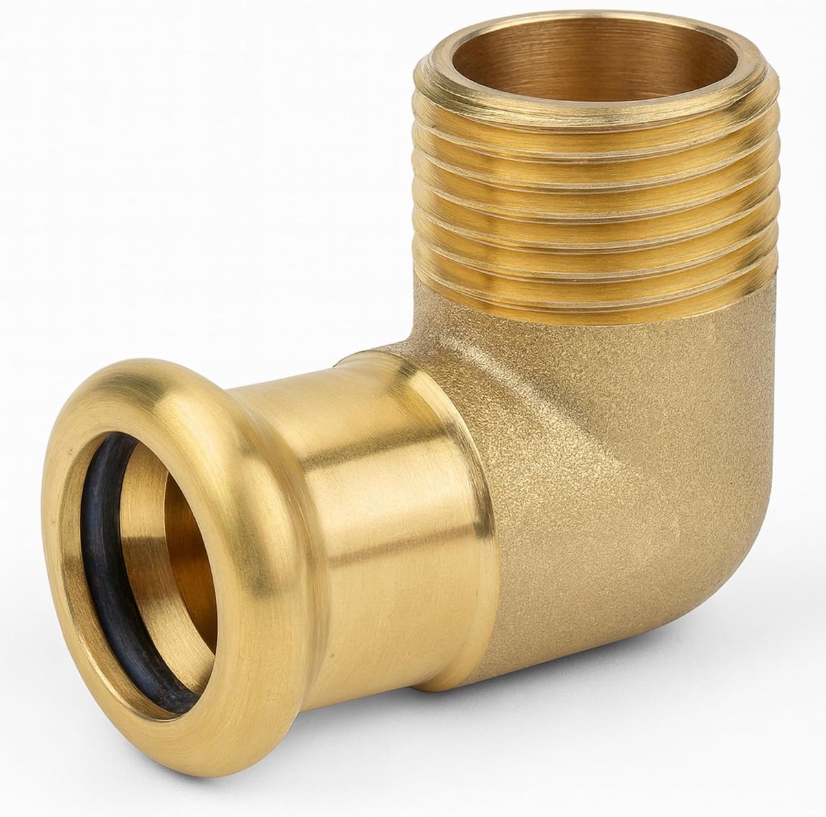 Westco 15mm x 1/2" Brass Press Male 90° Elbow - Press BSP Thread - Water and Heating Systems - ShopVlot