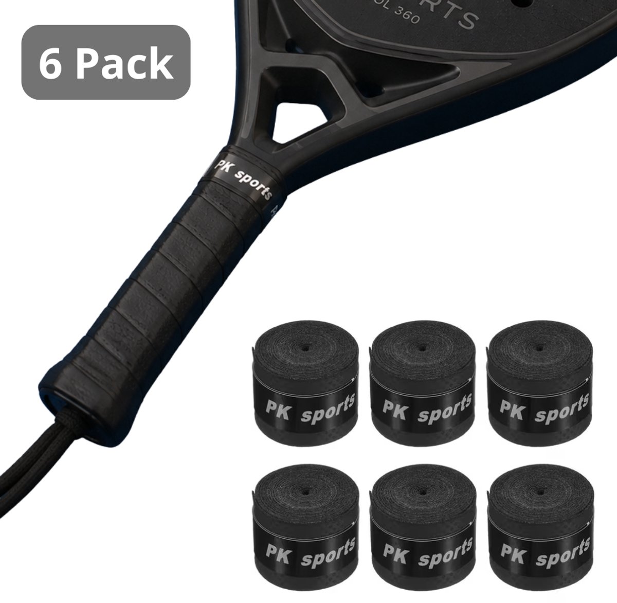 6x Anti Slip Padel Overgrip - Grip Tape Padelracket