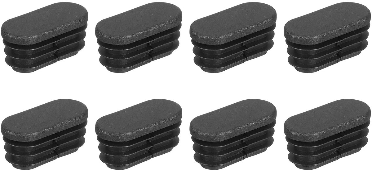Gatstoppers ovale kunststof 3,4 x 0,63 inch - rubberen doppen - eindkappen voor meubels - beschermt vloer - ShopVlot