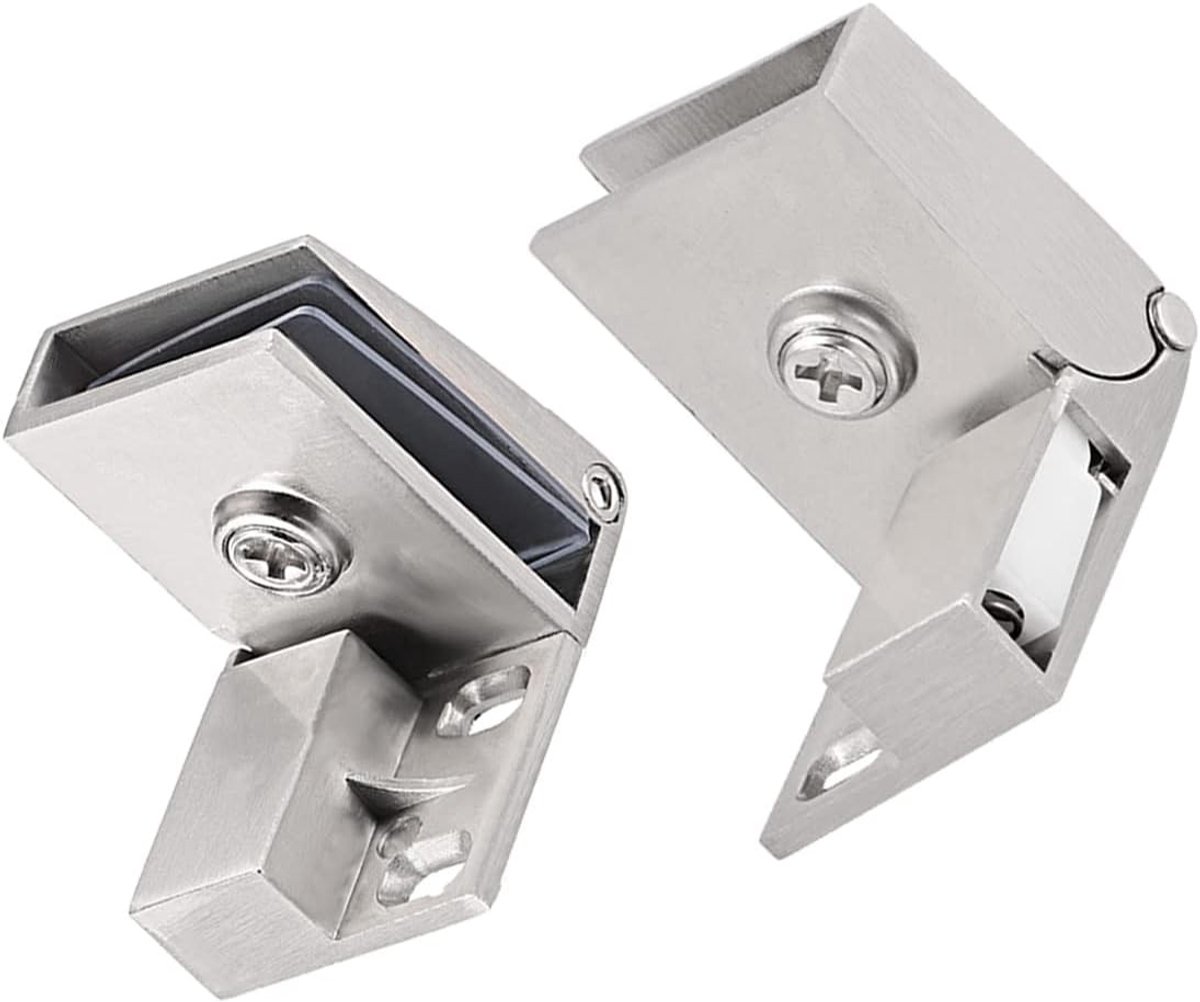 Glazen Deur Scharnier voor 3mm - 5mm Dikte Glas - 1 Paar Scharnier Clips voor Wijnkast, Badkamer en Toegangspoorten