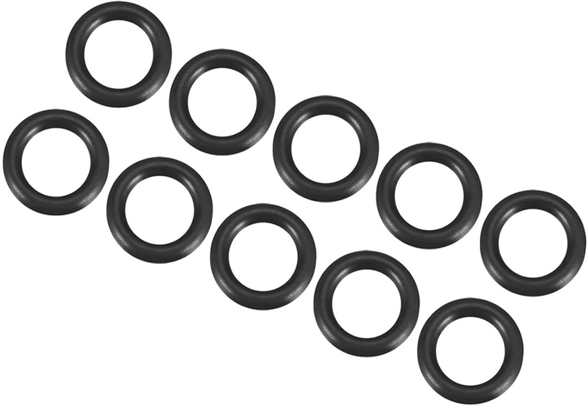 Nitrilrubber O-ringen 11mm x 7mm x 2mm - Set van 10 Stuks voor Waterkraan en Loodgieterswerkzaamheden - Duurzame Ronde Afdichtingen