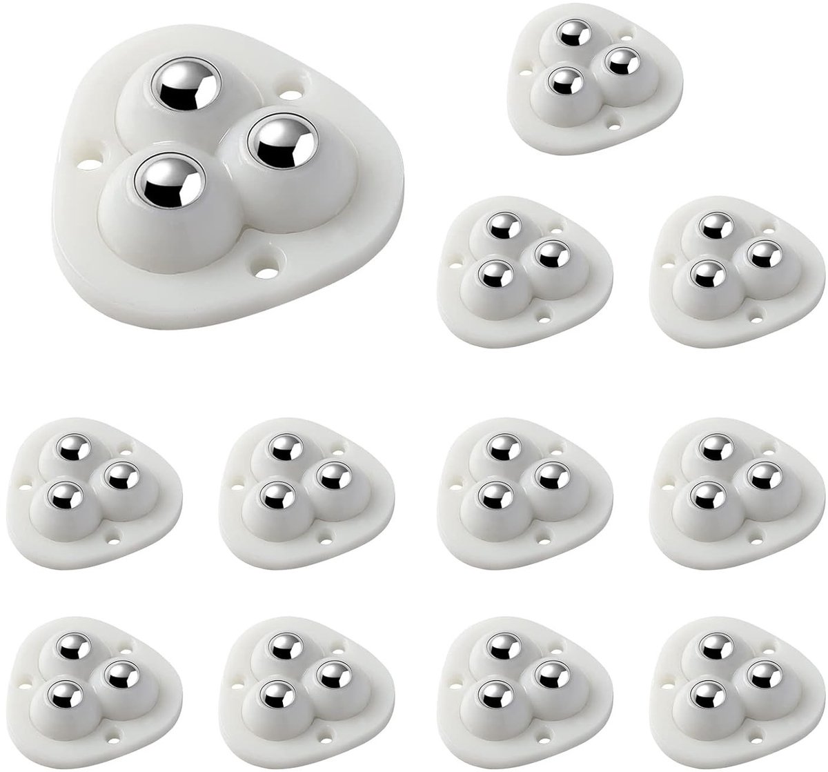 Zelfklevende Ball Rollers - 12 Stuks - 360 Graden Meubelwielen voor Kleine Meubels, Afvalbakken en Doe-Het-Zelf Projecten