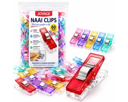 Joyage Kopspelden vervanger - 60 stuks - Naai clips - Stofklemmen wonderclips - Quilt Clips naaien accessoires naaiklemmen – Naai accessoires spelden met kop - Hobby en creatief volwassenen - Naai klemmen Sewing needles Naaimachine naalden naaiclips