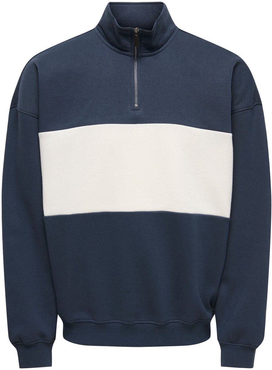 ONLY&SONS - ONSCERES OVZ BLOCK HALF ZIP SWEAT NOOS - Heren - Sweaters