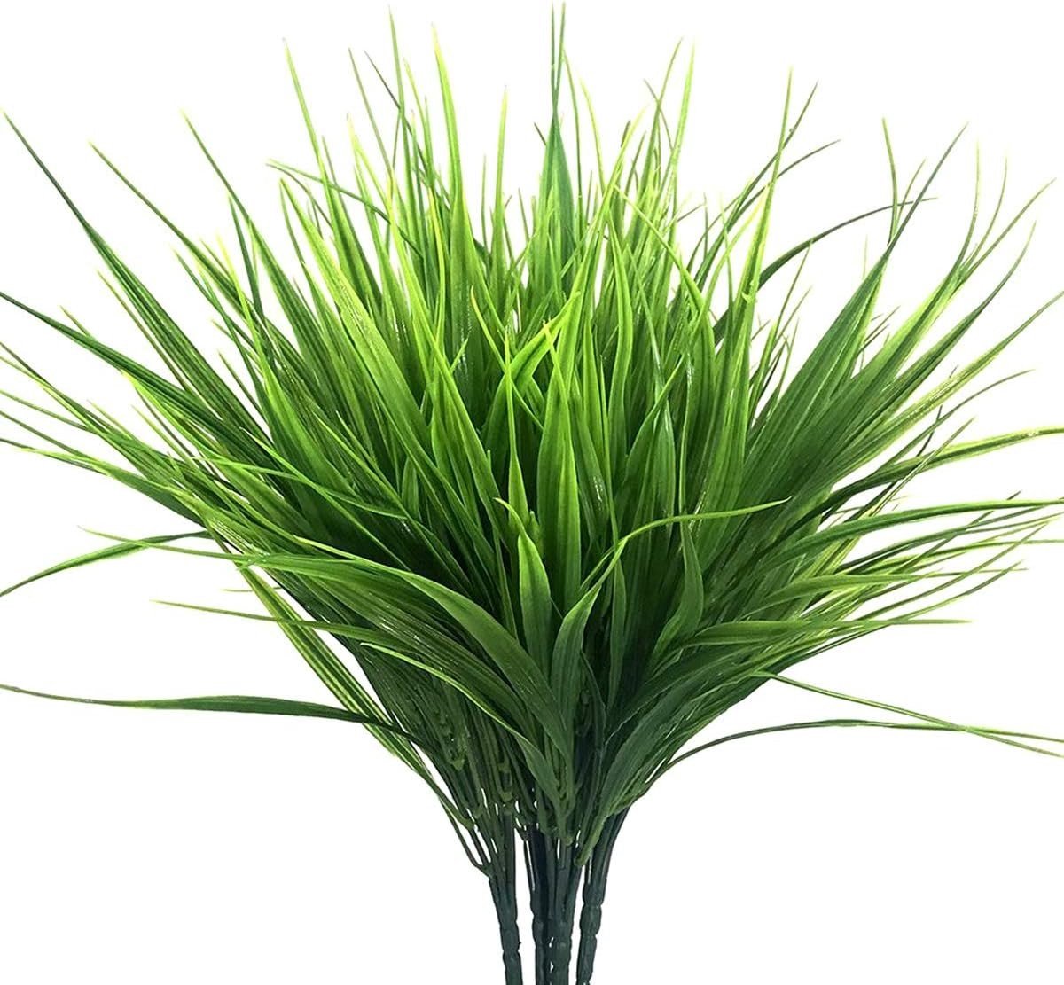 4 Stuks Kunstgras Planten - Groene Tarwegras Decoratie voor Binnen en Buiten, Hoogte Ongeveer 37 cm, Perfect voor Huis en Tuin