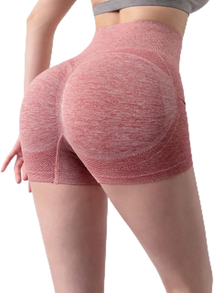 Hoogwaardige Yoga Shorts voor Vrouwen met Hoge Taille, Tummy Control en Elastisch Design voor Fitness en Hardlopen (Rood)