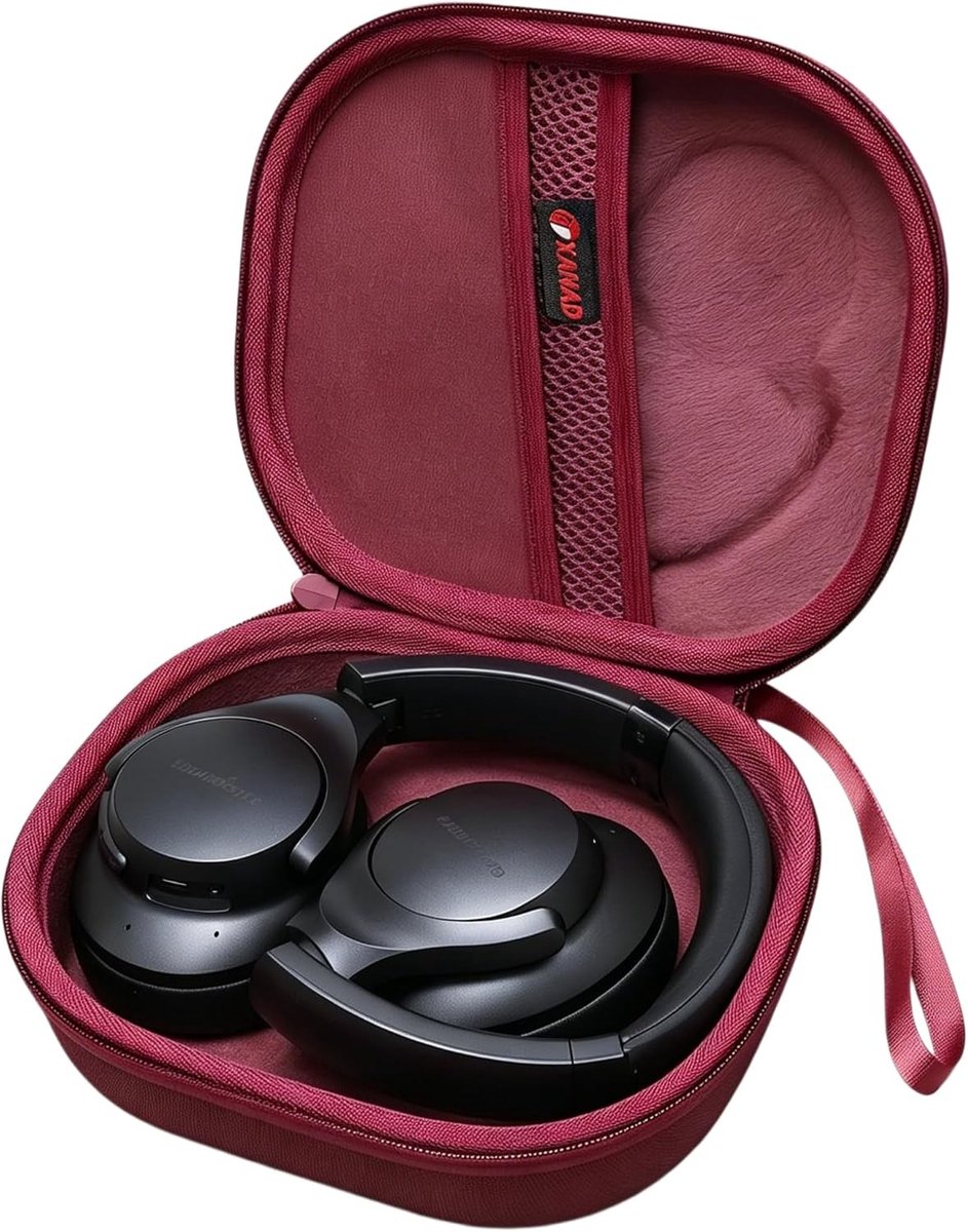Duurzame Hard Case voor Draadloze Oordopjes - Bescherming, Reisopslag en Zipper Sluiting (Bruin)