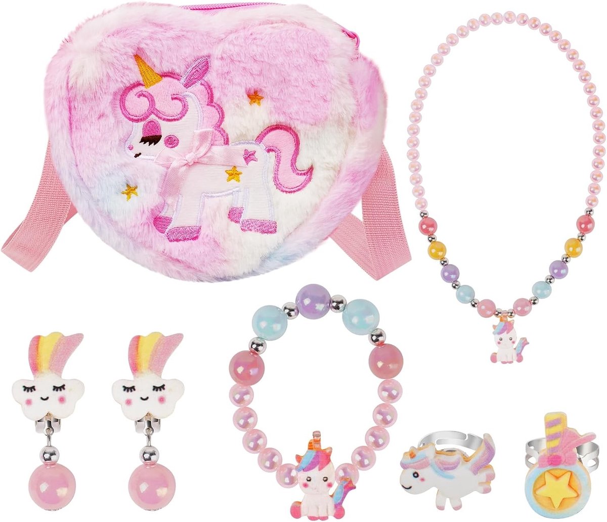 Unicorn Schoudertas voor Kinderen, Schattige Tas met Eenhoorn Design voor Accessoires en Cadeaus