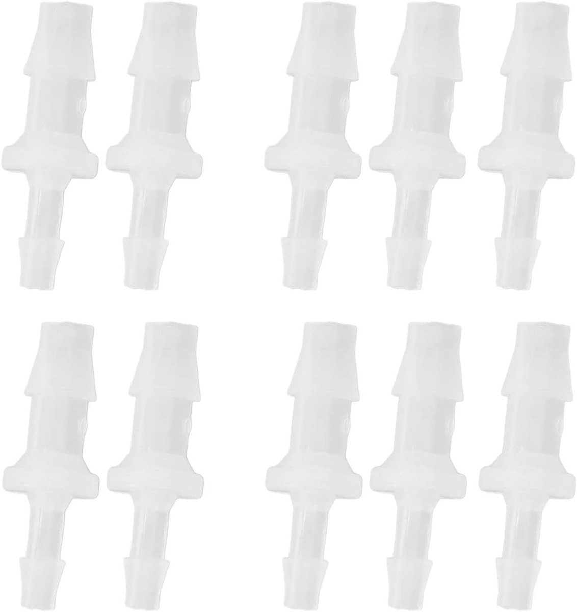 Hose Connector Reducer Set van 10 Stuks, Barbed Fittingen voor Waterleidingen, PP Verbindingsstukken voor Pomp- en Tuinslangen, 3.9-6.4 Adapter voor Efficiënte Waterdoorstroming