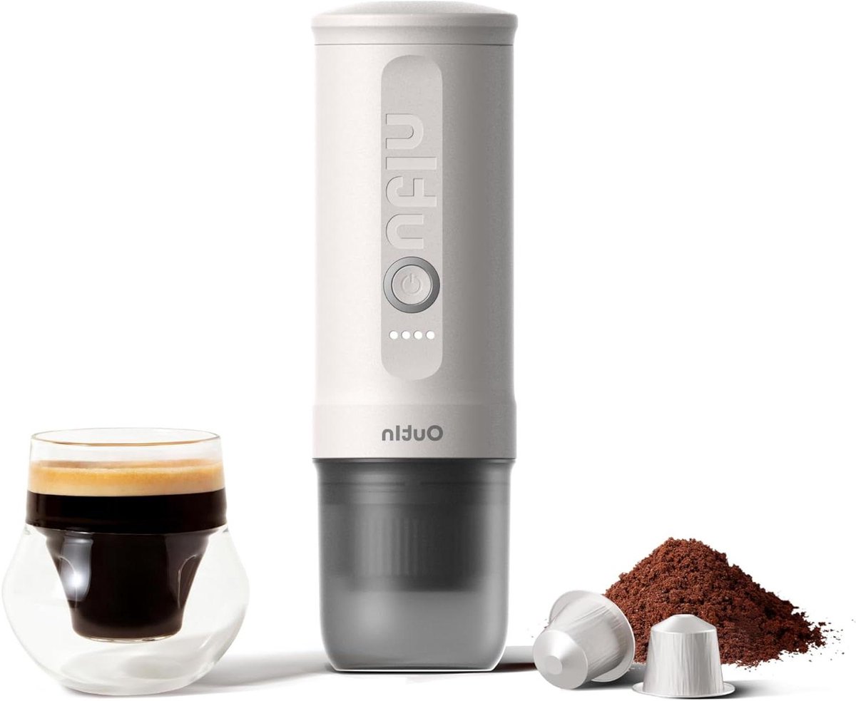 Draagbare Koffiemachine - Mini Espresso - Koffie Maken - Snel Zelfopwarmend - 670 Gram - Parelwit