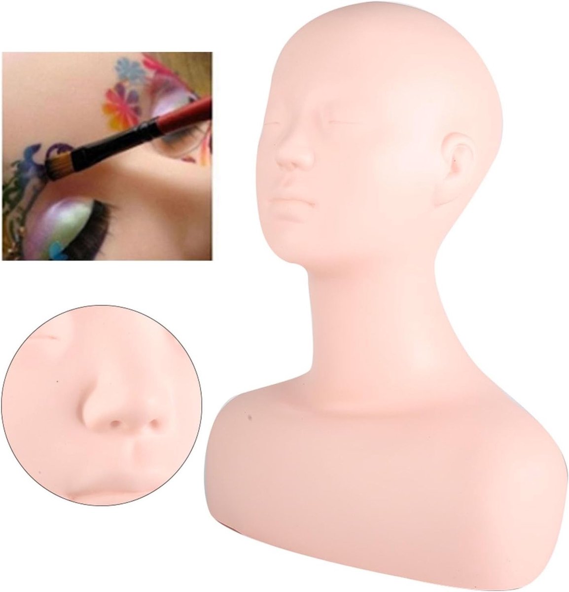 Aesthetische Oefenpop voor Massage en Make-up Training met Schouder en Hoofd voor Haarstyling en Perücken