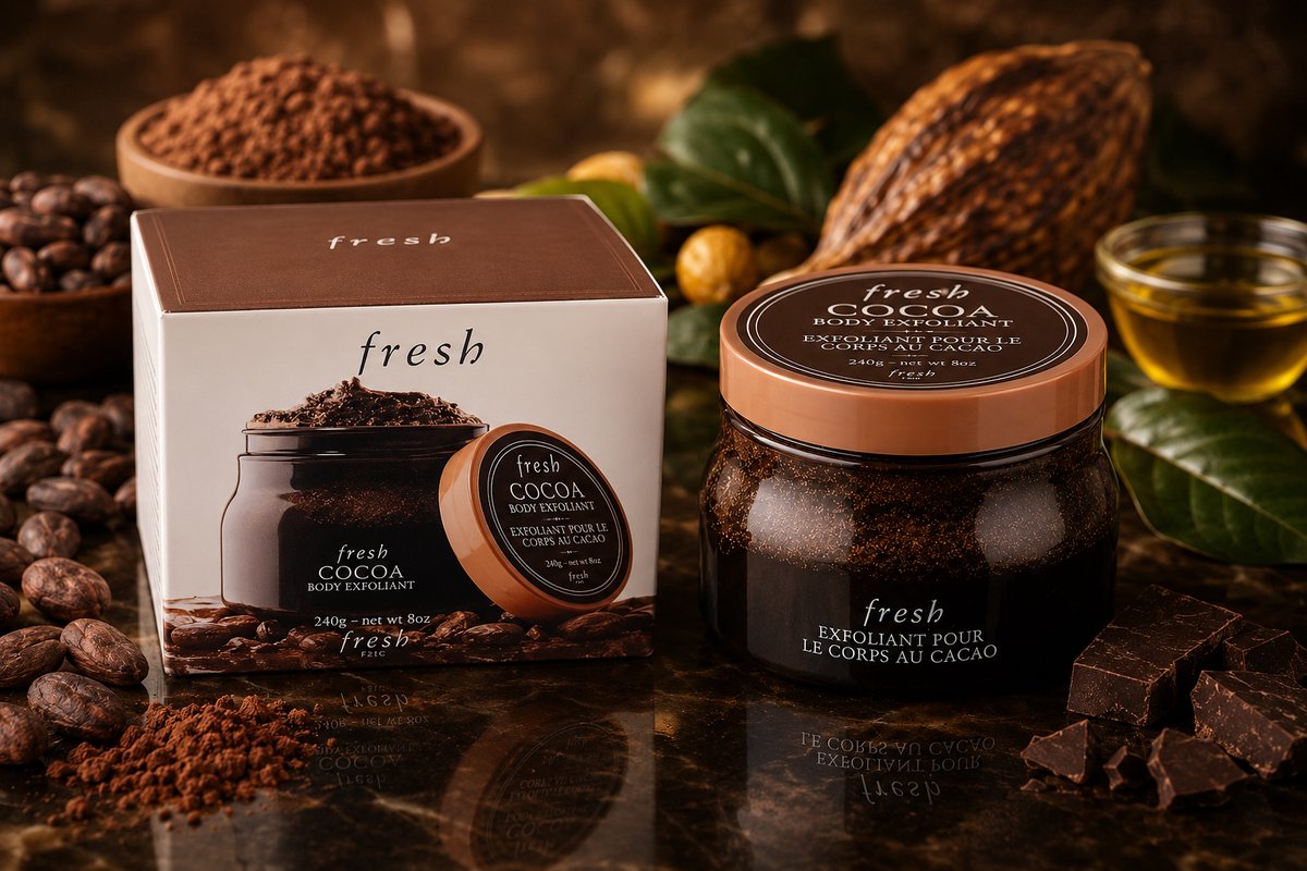 Fresh - Cocoa Body Exfoliant 240g – Lichaamsscrub met Cacao – Exfoliërende Bodyscrub – Voor een Zachte en Gladde Huid