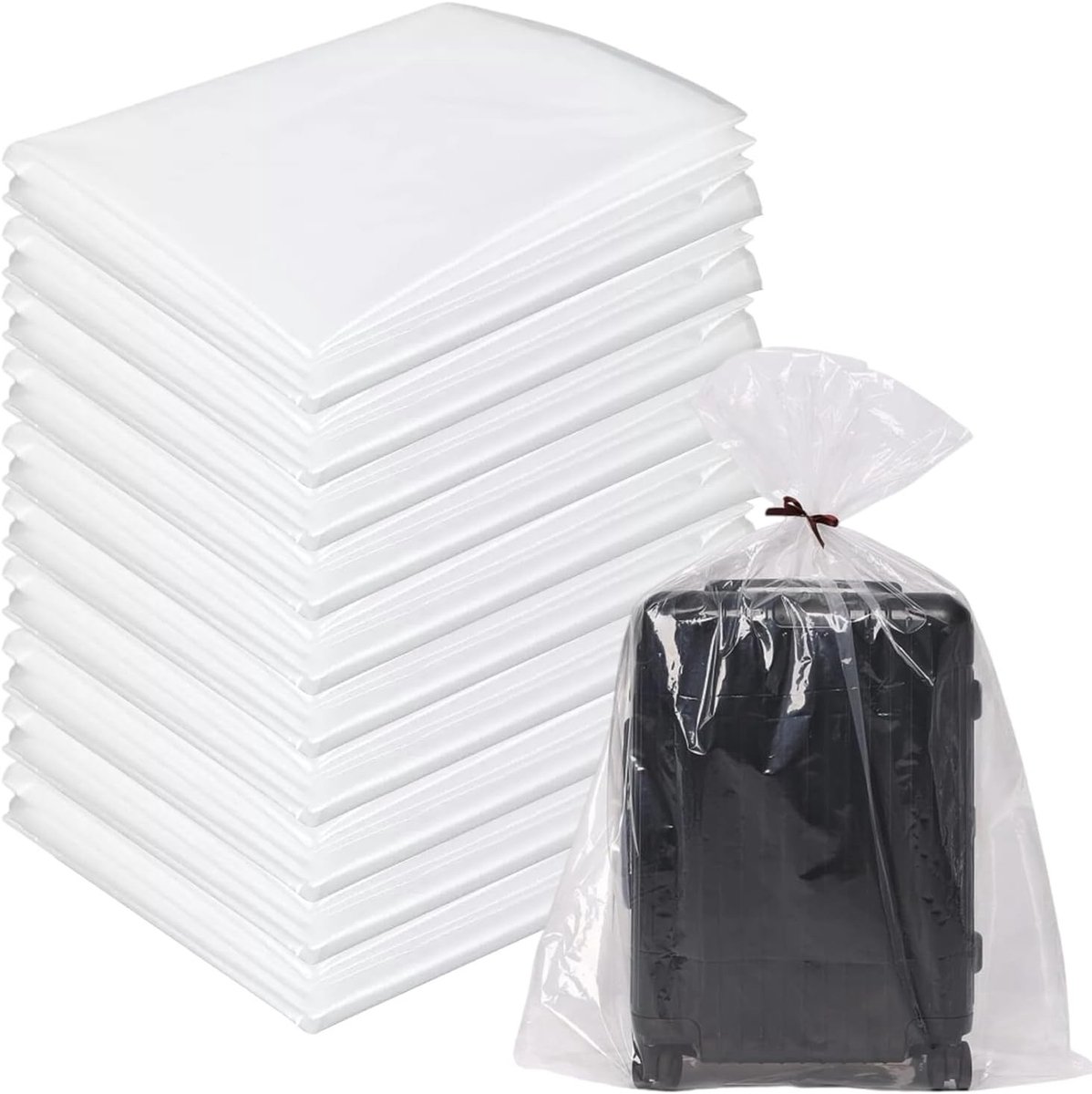Extra grote transparante opbergzakken - Transparant - 100 x 150 cm - Waterdichte herbruikbare verhuiszakken - Voor Dekbedden en Kleding