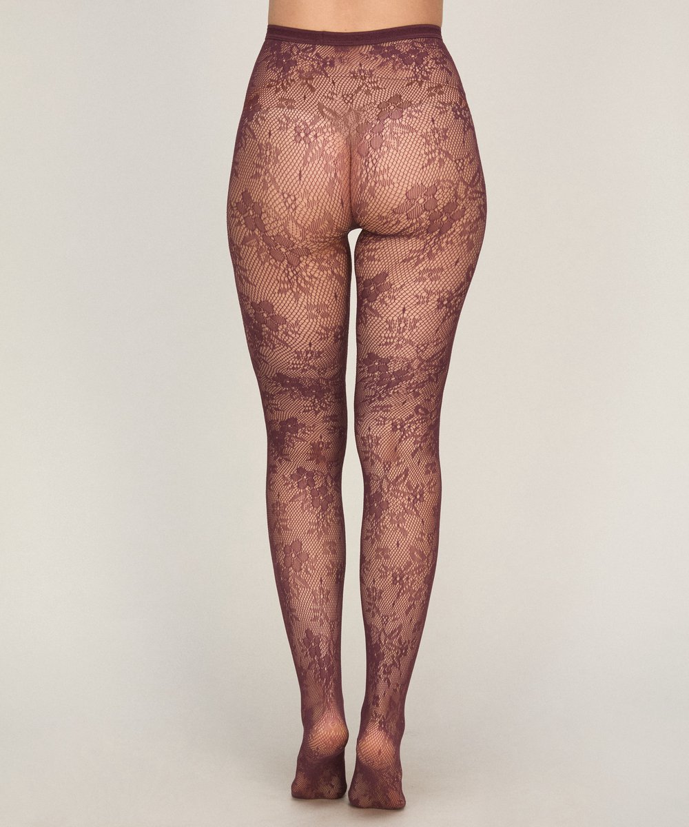 Hunkemöller Panty Allover Lace Fishnet Paars