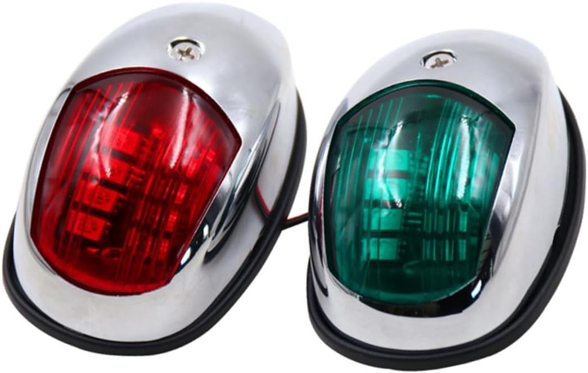 2 Stuks Groene LED Navigatieverlichting voor Boot, Poortverlichting en Stuurboordverlichting voor Jachten en Pontons