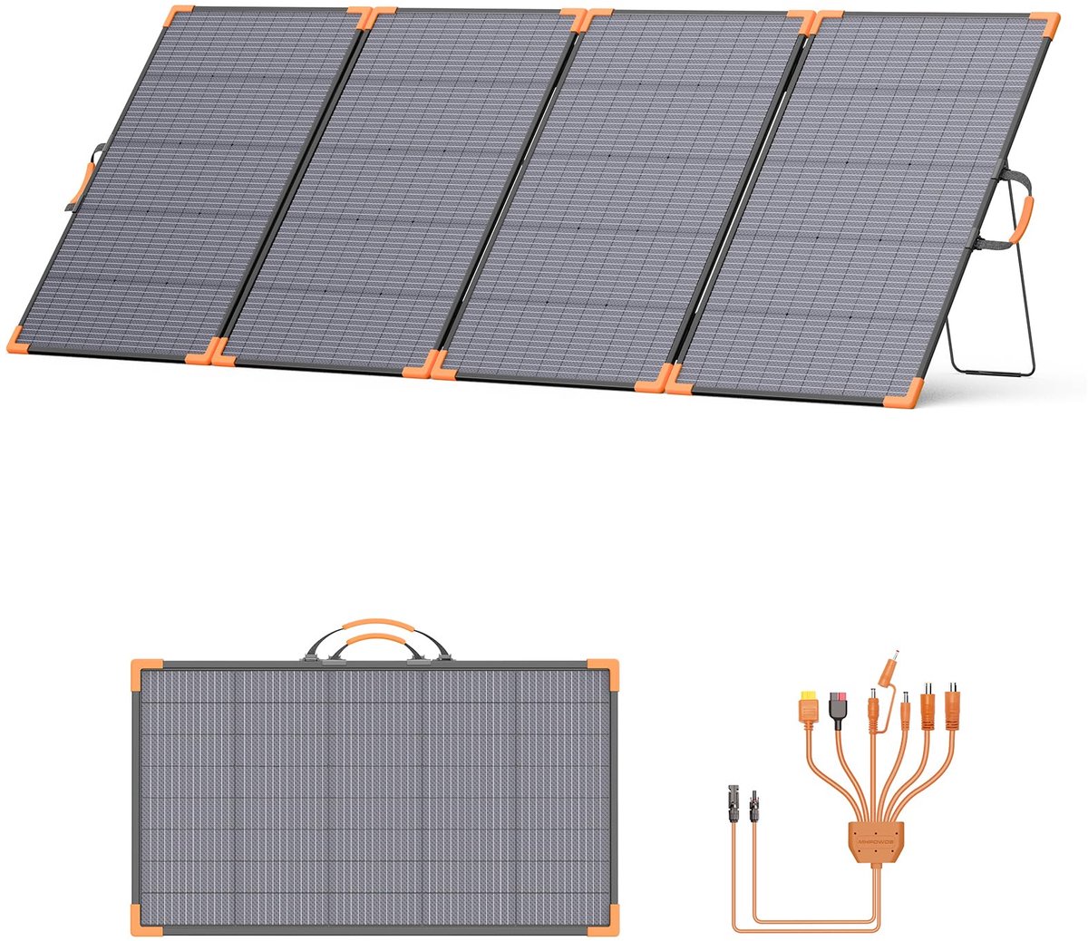 Draagbaar zonnepaneel 400 W - 33 V opvouwbaar - IP68 waterdicht - ideaal voor campinggebruik - ShopVlot