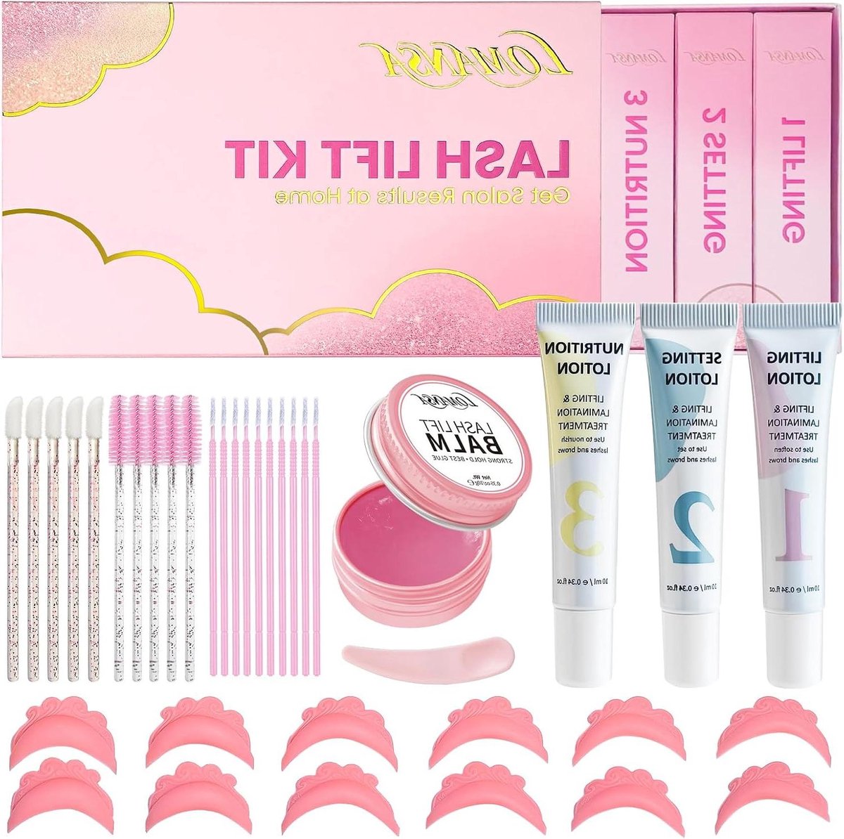 Wimperliftingset - Wimperlift Balsem - Wimpers Krullen - Gemakkelijk Thuis Gebruik - 10 ml - Niet Van Toepassing