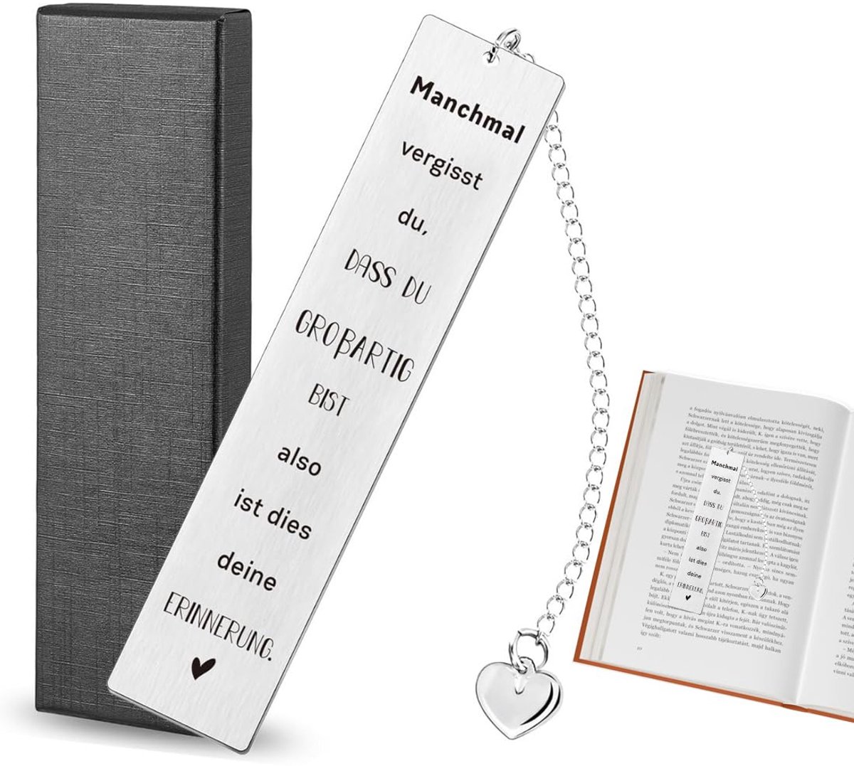 Boekenlegger elegant - metalen - geschenkdoos - perfect voor boekenliefhebbers - ShopVlot