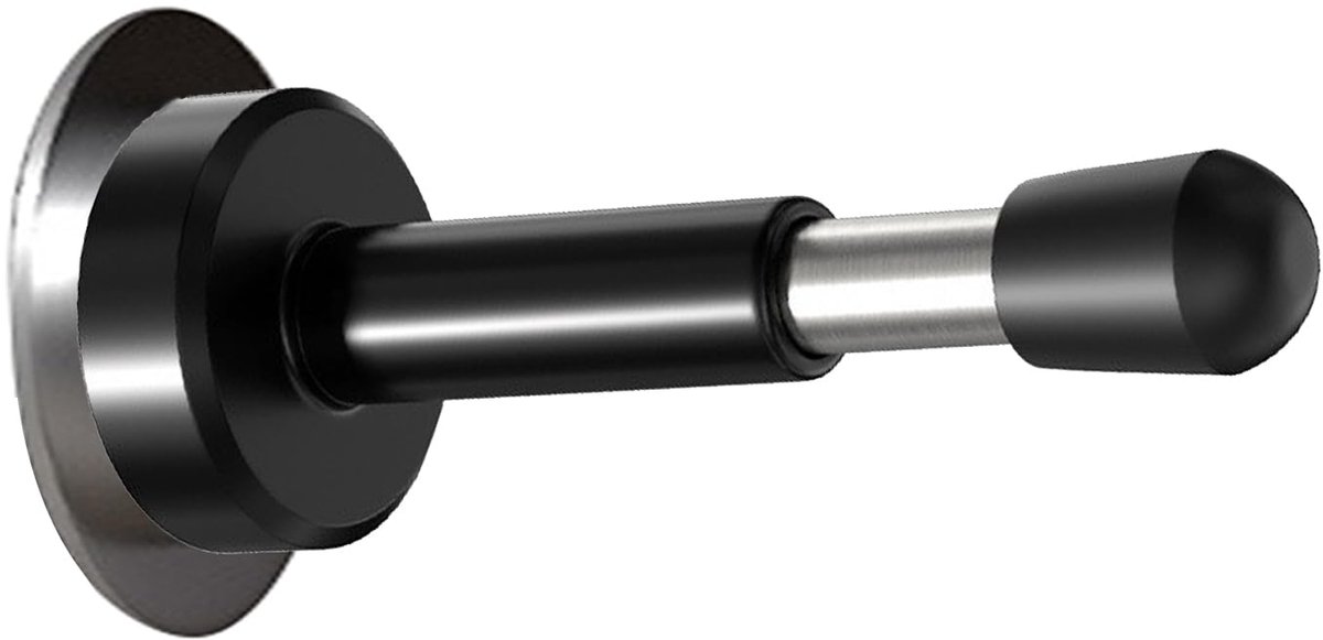 Deurstopper instelbaar 10 cm - metaal - wandbescherming - geen boren - ShopVlot
