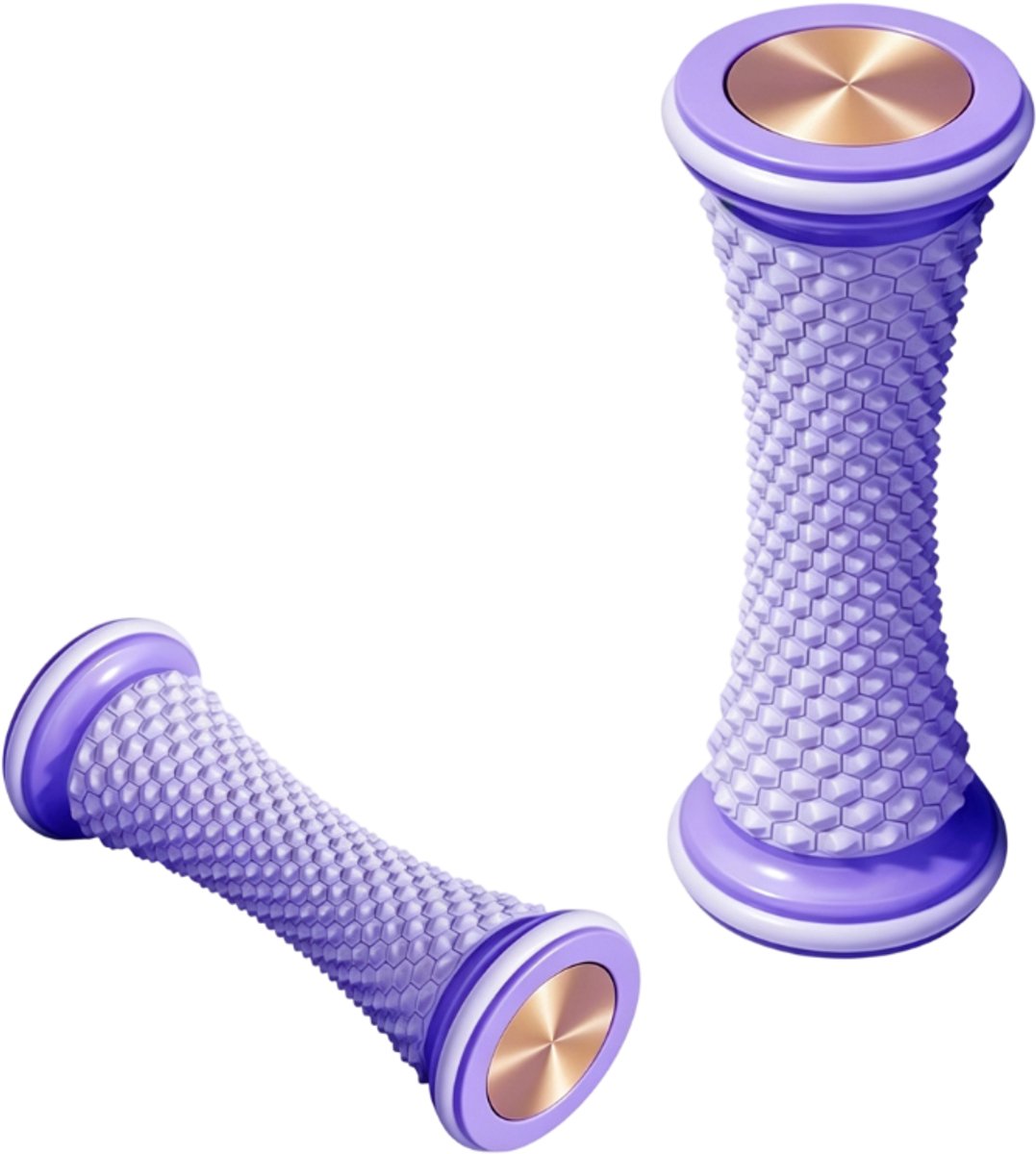casalora Voetmassage Roller Set van 2 – Massage Roller voor Voeten, Handen en Benen – Triggerpoint Massage – Compact en Ergonomisch – Paars