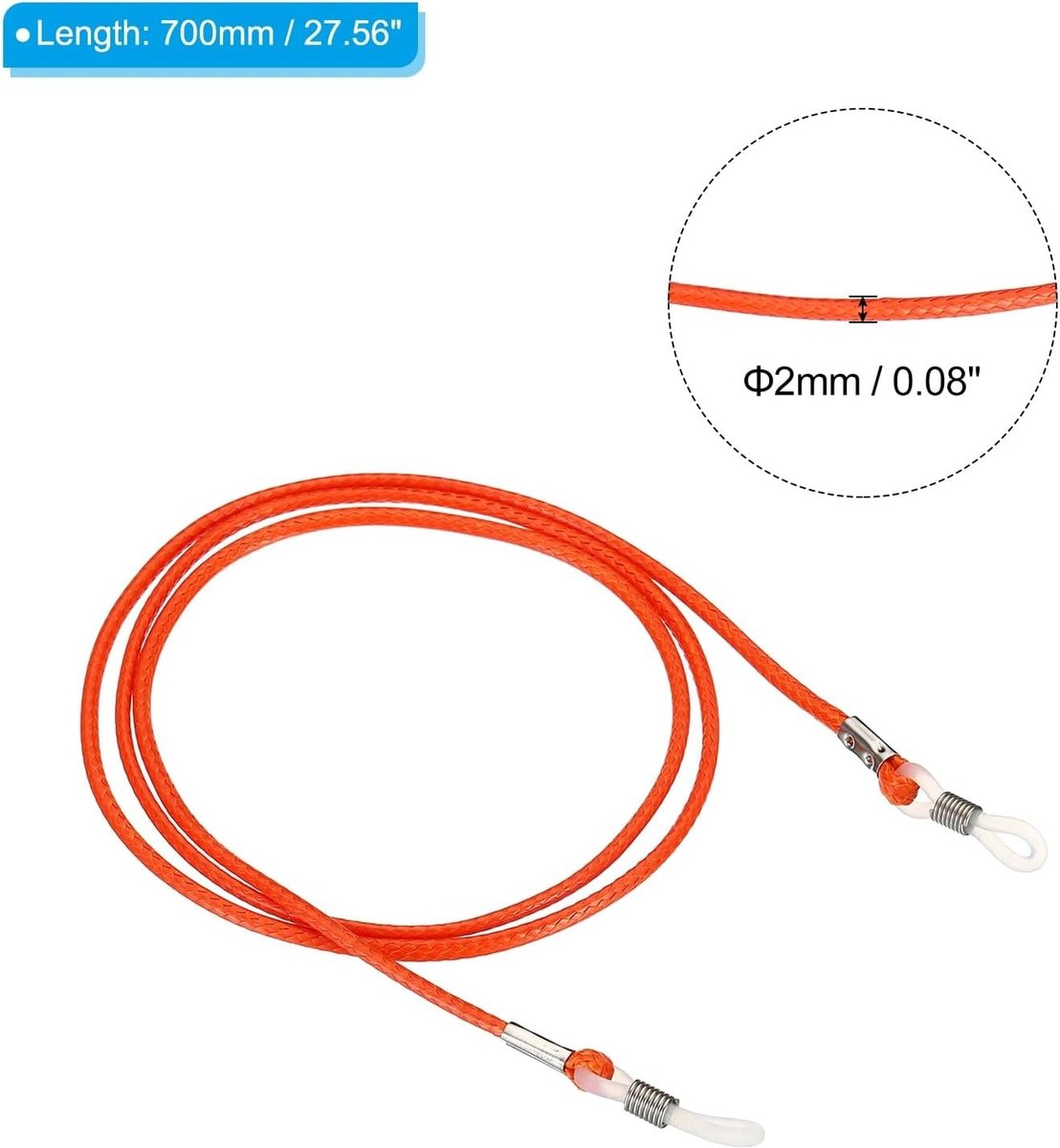 Verstelbare Neusbrilhouder met Lanyard, Veiligheidskoord voor Zonnebrillen en Brillen, Ideaal voor Dagelijks Gebruik en Sportactiviteiten