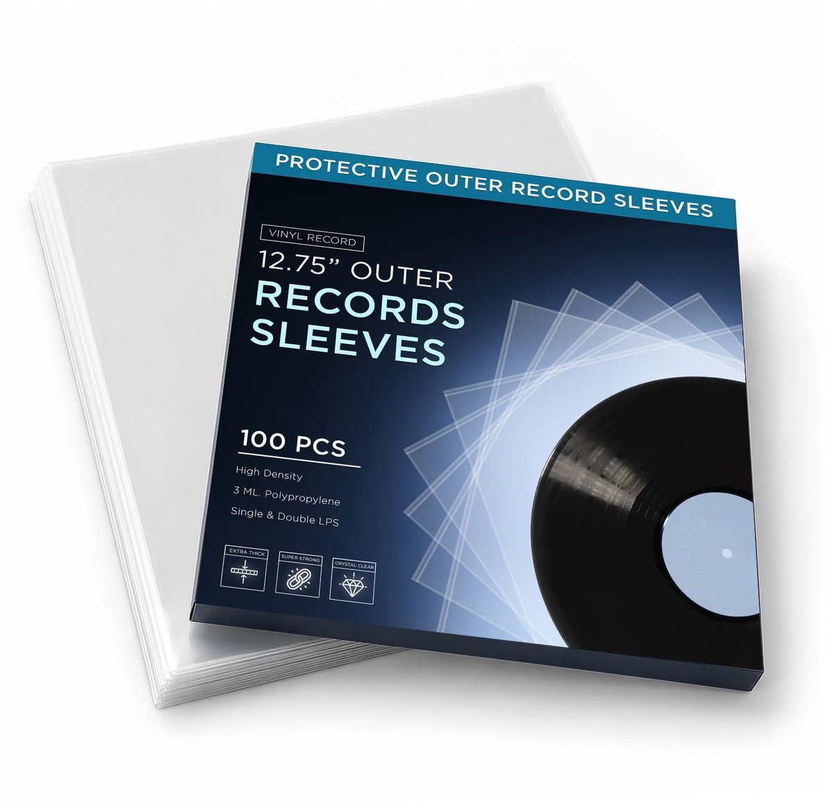 Platenhoezen 32,4 cm - Doorzichtige Plastic - Beschermend - Voor LP's en Albumhoezen - ShopVlot