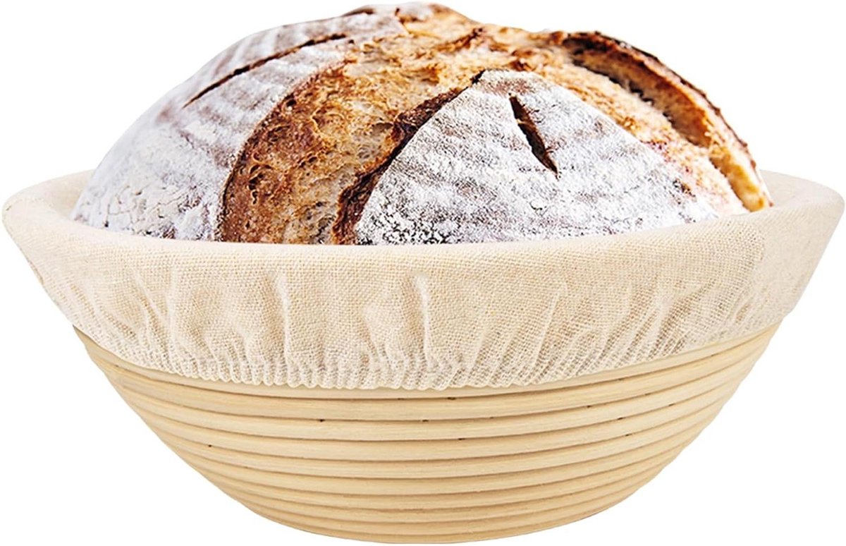 Broodbakmand - Rijsmand - Brood bakken - Handgevlochten rotan - 23 cm - Houtkleurig