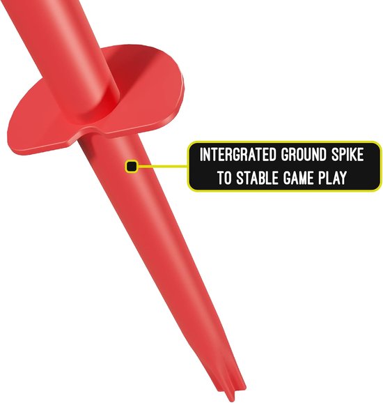 Swingball Classic - Balsport spel - Buiten spelen - Bevordert gezonde levensstijl - Standaard formaat - Rood en Geel — afbeelding 3