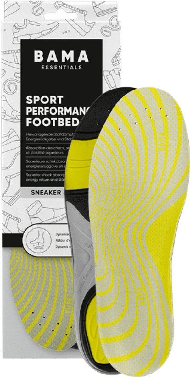 Bama Performance Footbed - Ondersteunende Zool Voor intensief Wandelen en Sporten - 44/45
