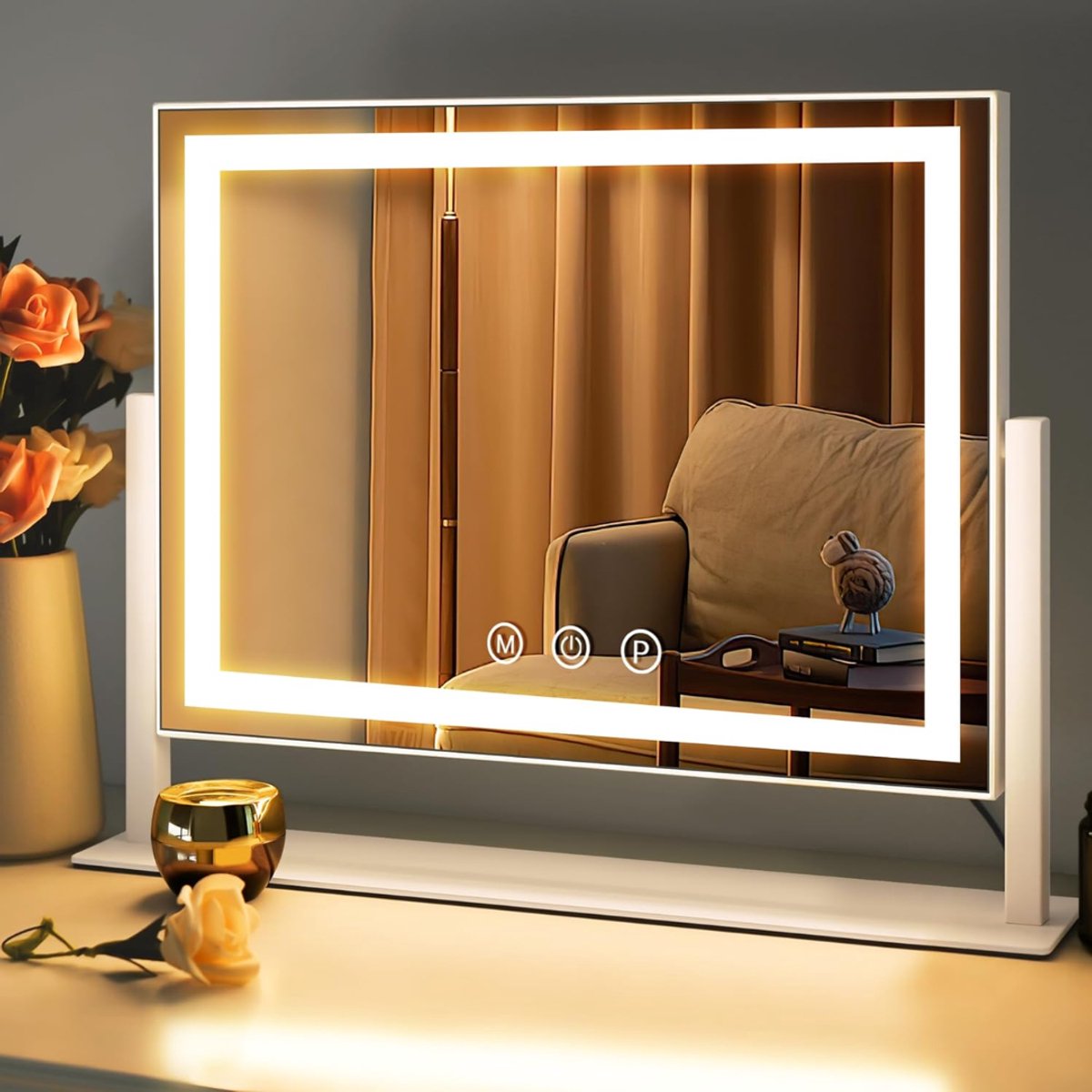 mavoa® Hollywood spiegel - Hollywood spiegel met verlichting - Bright beauty vanity makeup spiegel - (HxB)