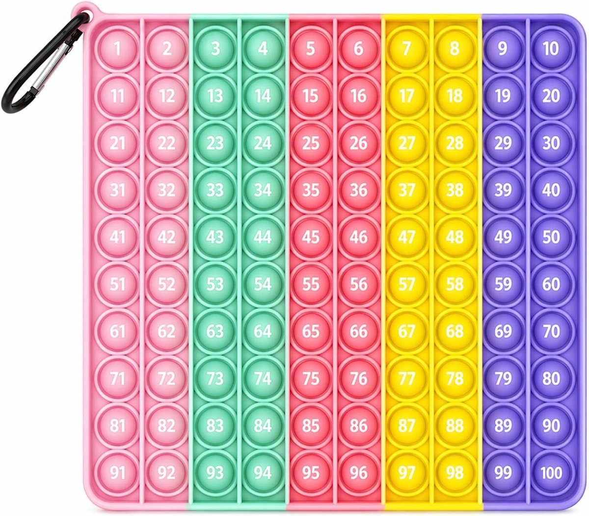 Multicolor Pop It Fidget Speelgoed voor Stressverlichting, Educatieve Sensorische Speelgoed voor Kinderen en Volwassenen, Perfect voor Ontspanning en Wiskunde