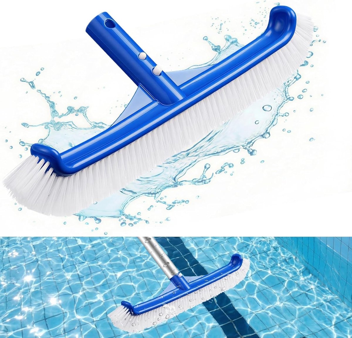 Professionele Pool Borstel van 43 cm voor het Reinigen van Zwembaden, Tegels en Wanden