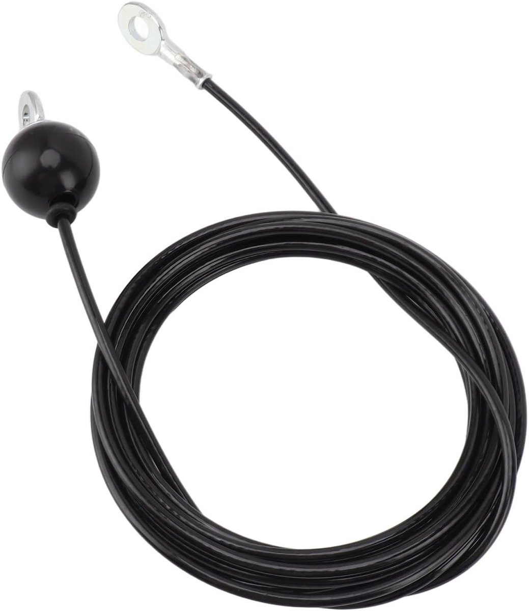 Verstelbare Fitness Kabel voor Thuisgymnastiek, Zwart, Ondersteunt Hoge Spanning, Ideaal voor Pulley Systemen en Sportstudio's (4m/13.1ft)