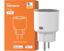 SONOFF S60ZBTPF Zigbee Smart Plug (vereist Zigbee-gateway) – Afstandsbediening, energiemonitoring, tijdschema's, overbelastingsbeveiliging, repeater, compatibel met eWeLink-app