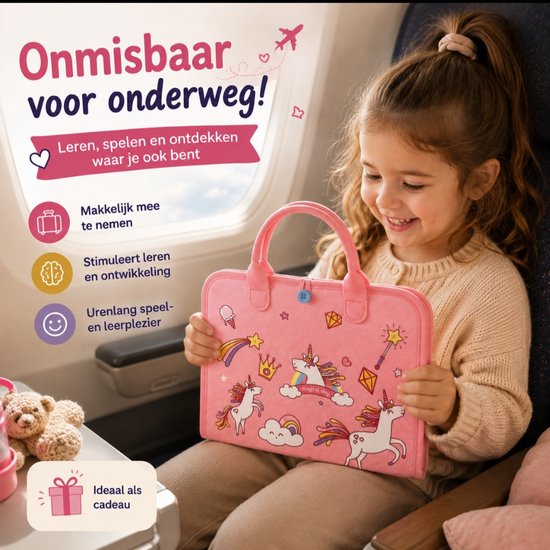 Baby Sonrisa Busy Book Roze - Montessori Activiteitenboek voor Baby & Peuter - Educatief Sensorisch Speelgoed - Kinderspeelgoed - Vanaf 3 Jaar van Baby Sonrisa — afbeelding 5
