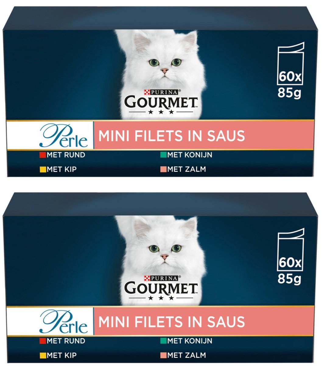 2x Gourmet Perle - Mini Filets in Saus - Kattenvoer - 60x85g