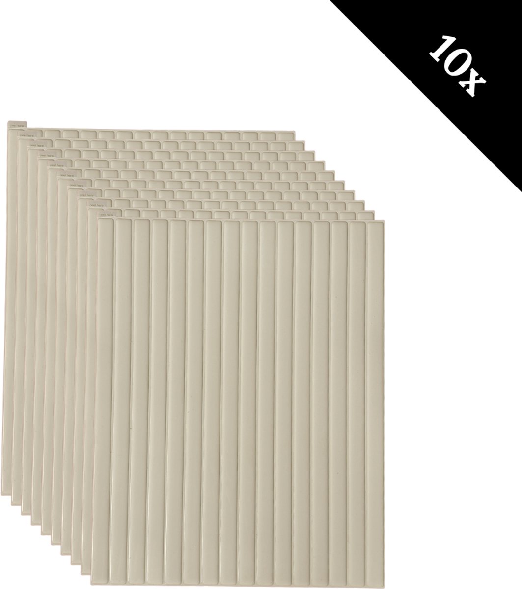 123plaktegels - Plaktegel Japandi Cremé langwerpig - 2.3mm - zelfklevend - slijtvast